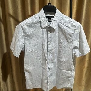 Michael Kors White/Sky Blue design Men's Shirt